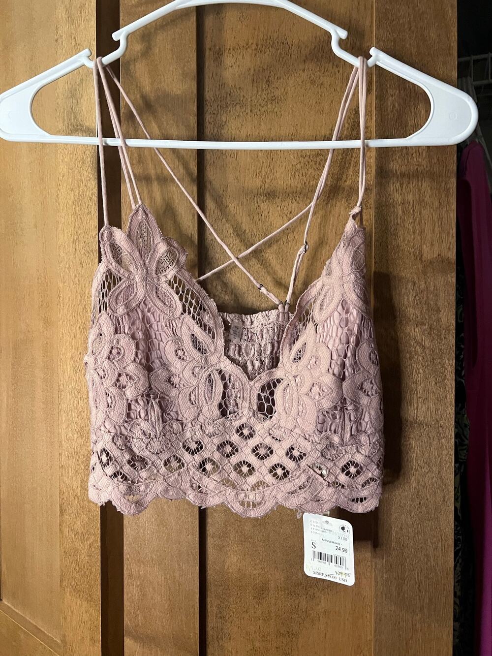 Free People Adella Lace Cami Bralette NWT 38$